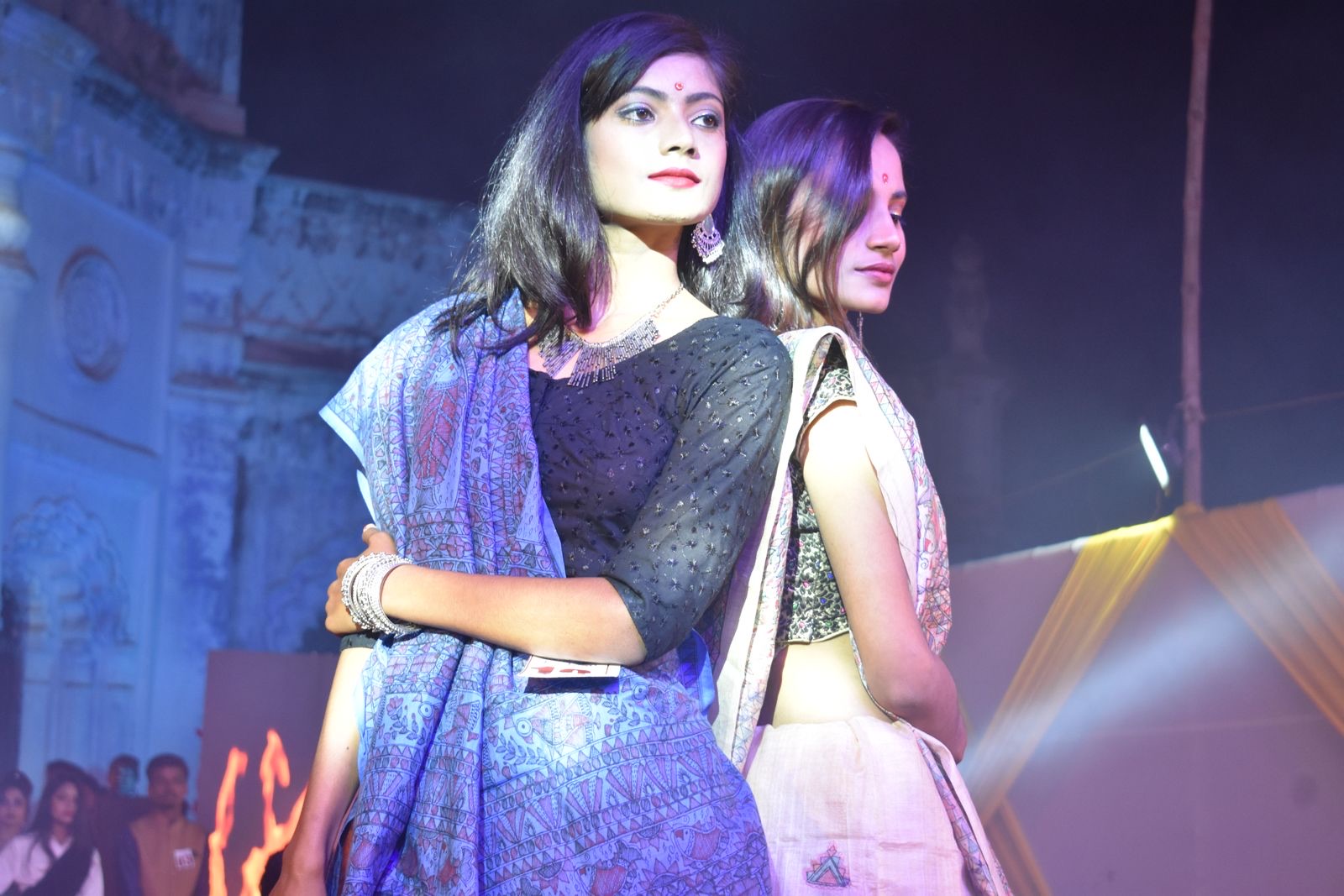 Evening gown fashion runway walk at model hunt